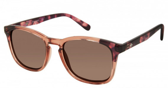 Sperry Top-Sider Crystal Cove Sunglasses, C04 CRYSTAL ROSE (SOLID DARK BROWN)