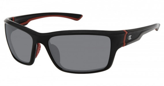 Champion CU5143 Sunglasses, C01 BLACK/SCARLET (DARK GREY)