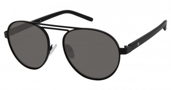 Champion CU5153 Sunglasses, C01 MATTE BLACK (SOFT SILVER FLASH)
