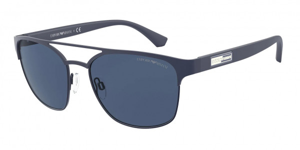 Emporio Armani EA2093 Sunglasses, 309280 MATTE BLUE (BLUE)