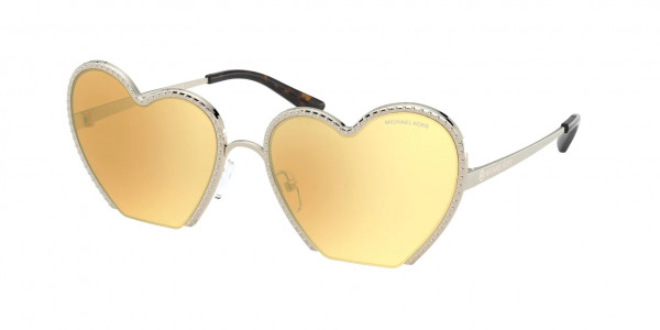 Michael Kors MK1068 HEART BREAKER Sunglasses, 10147J HEART BREAKER LIGHT GOLD LIQUI (GOLD)