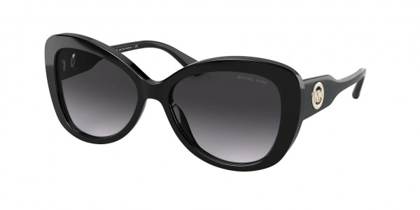 Michael Kors MK2120 POSITANO Sunglasses, 30058G POSITANO BLACK DARK GREY GRADI (BLACK)