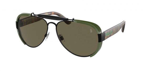 Polo PH3129 Sunglasses, 5001/3 MATTE BLACK BROWN (BLACK)