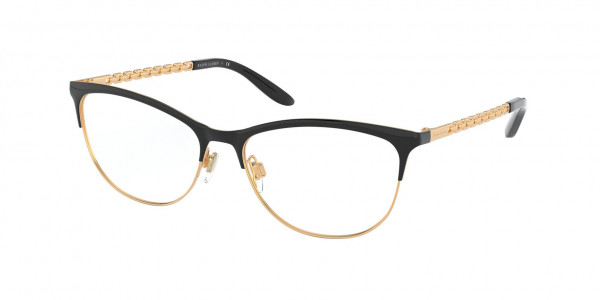 Ralph Lauren RL5106 Eyeglasses, 9405 SHINY BLACK ON ORANGE GOLD (BLACK)