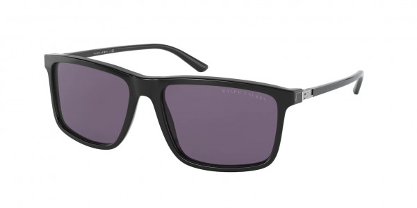 Ralph Lauren RL8182 Sunglasses, 50011A SHINY BLACK DARK VIOLET (BLACK)
