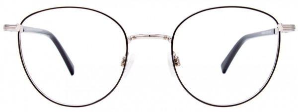EasyClip EC547 Eyeglasses, 090 - Satin Black & Shiny Silver