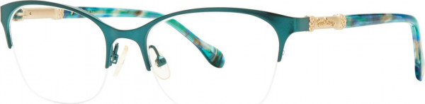 Lilly Pulitzer Carney Eyeglasses, Teal