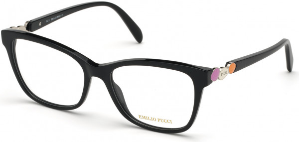 Emilio Pucci EP5150 Eyeglasses, 001 - Shiny Black
