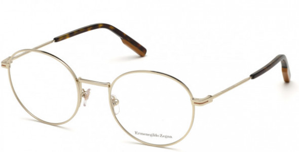 Ermenegildo Zegna EZ5167 Eyeglasses, 032 - Shiny Pale Gold, Shiny Classic Dark Havana, Vicuna