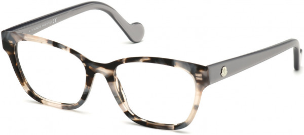 Moncler ML5069 Eyeglasses, 074 - Pearly Pink Havana W. Metallic Silver Temples