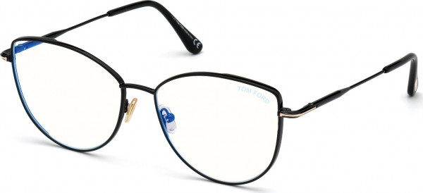 Tom Ford FT5667-B Eyeglasses, 001 - Shiny Black / Shiny Black