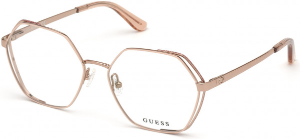 Guess GU2792 Eyeglasses, 028 - Shiny Rose Gold