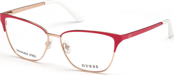 Guess GU2795 Eyeglasses, 072 - Shiny Pink Gold / Red/Monocolor