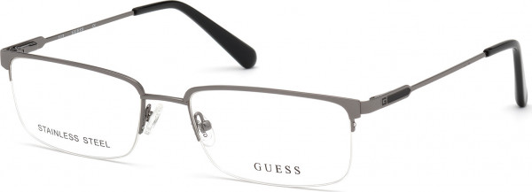 Guess GU50005 Eyeglasses, 008 - Shiny Gunmetal / Shiny Gunmetal