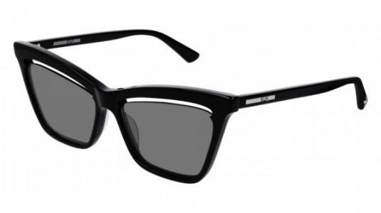McQ MQ0156S Sunglasses, 001 - BLACK with GREY lenses