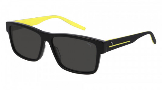 Puma PU0267S Sunglasses, 001 - BLACK with SMOKE lenses