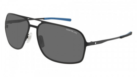 Montblanc MB0104S Sunglasses, 001 - BLACK with GREY lenses