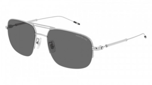 Montblanc MB0109S Sunglasses, 001 - SILVER with GREY lenses