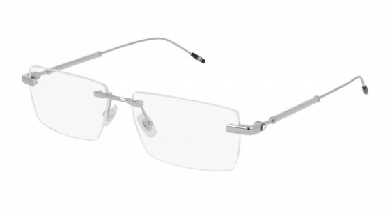 Montblanc MB0112O Eyeglasses, 001 - SILVER with TRANSPARENT lenses