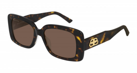 Balenciaga BB0048S Sunglasses, 002 - HAVANA with BROWN lenses
