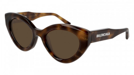 Balenciaga BB0073S Sunglasses, 002 - HAVANA with BROWN lenses