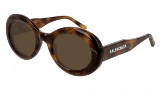 Balenciaga BB0074S Sunglasses, 002 - HAVANA with BROWN lenses