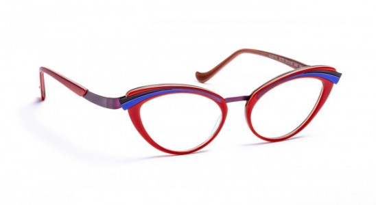 Boz by J.F. Rey KARYN Eyeglasses, RED/PLUM/BLACK/BLUE (3070)