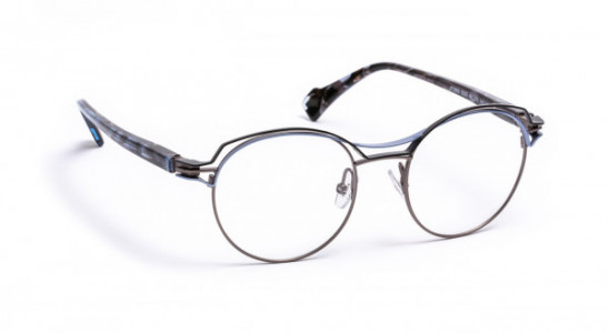 J.F. Rey JF2906 Eyeglasses, RUTHENIUM / BLACK / SKY BLUE (0200)