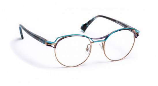 J.F. Rey JF2906 Eyeglasses, SATIN PINK GOLD / TURQOISE / PLUM (5570)