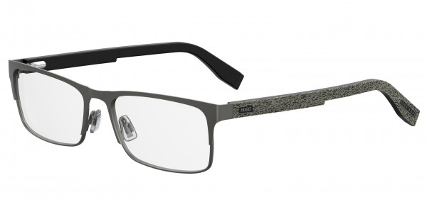 HUGO Hugo 0293 Eyeglasses, 0R80 Semi Matte Dark Ruthenium