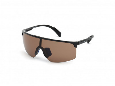 adidas SP0005 Sunglasses, 01E - Shiny Black / Brown Lenses