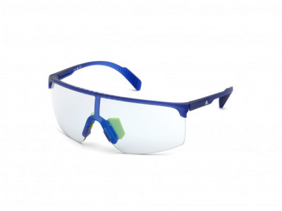 adidas SP0005 Sunglasses, 91X - Matte Blue / Grey To Blue Mirror Lens Photocromatic