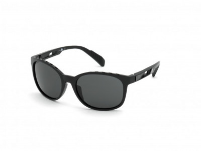 adidas SP0011 Sunglasses, 01A - Shiny Black / Smoke Lenses