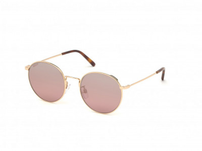 Bally BY0013-H Sunglasses, 28Z - Rose Gold, Classic Havana Temple Tip