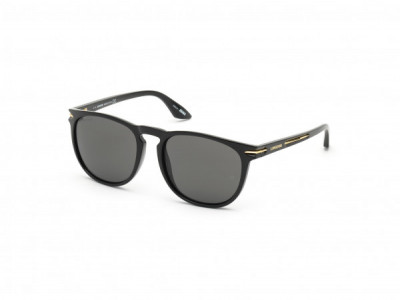 Longines LG0006-H Sunglasses, 01A - Shiny Black / Smoke W. Flash