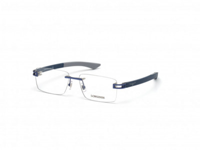 Longines LG5006-H Eyeglasses, 090 - Sniny Transp. Blue, Rubberized Blue & Grey