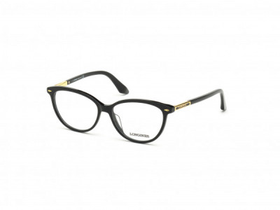 Longines LG5013-H Eyeglasses, 001 - Shiny Black, Shiny Endura Gold & Shiny Black