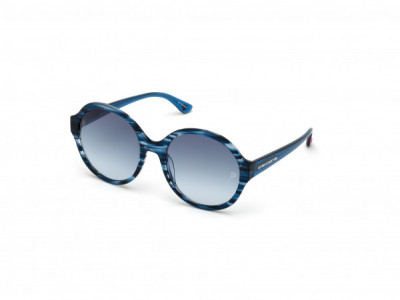 Pink PK0019 Sunglasses, 92W - Crystal Blue Horn, Blue Gradient Lens