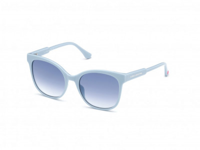 Pink PK0033 Sunglasses, 84W - Solid Baby Blue W/ Dark Blue Gradient Lens
