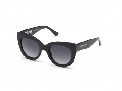 Pink PK0034 Sunglasses, 01B - Solid Black W/ Grey Gradient Lens
