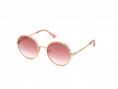 Pink PK0039 Sunglasses, 30Z - Gold Metal, Crystal Pink Temple Tip W/ Pink Gradient Lens