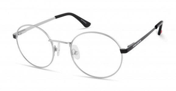 Pink PK5011 Eyeglasses, 016 - Silver W/ Heart Temple In Black, Black Tips
