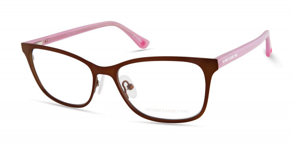Pink PK5013 Eyeglasses, 046 - Satin Brown W/ Heart Temple In Milky Dark Pink