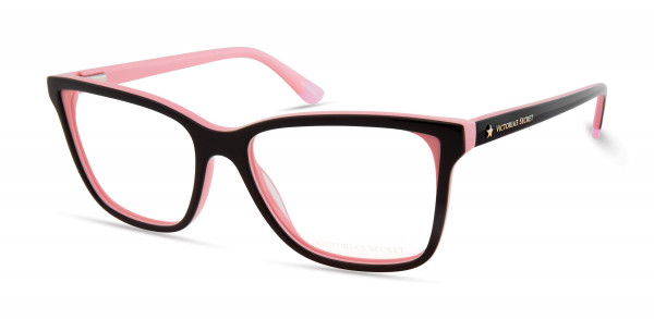 Victoria's Secret VS5013 Eyeglasses, 001 - Black On Pink W/ Gold Star On Temple