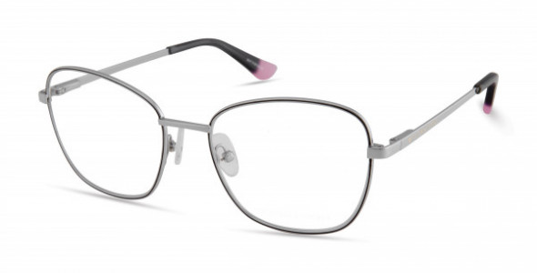 Victoria's Secret VS5021 Eyeglasses, 014 - Ruthenium W/ Gold Star On Temple, Dark Grey Transparent Tips