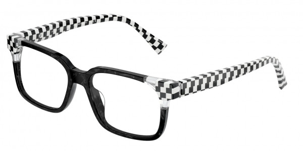 Alain Mikli A03112 ODON Eyeglasses, 001 NOIR MIKLI/CRIST/BALCK WHITE (BLACK)