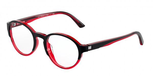 Starck Eyes SH3067 Eyeglasses, 0003 BLACK/RED (BLACK)