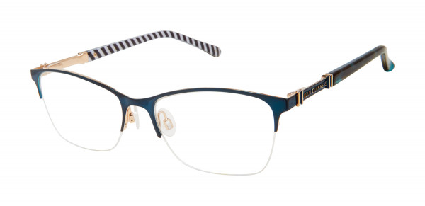 Lulu Guinness L794 Eyeglasses, Teal/Gold (TEA)