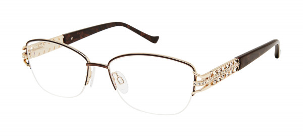 Tura TE269 Eyeglasses, Brown/Gold (BRN)