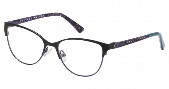 Nicole Miller Piper Eyeglasses, C01 BLACK/EGGPLANT